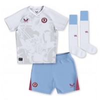 Camiseta Aston Villa Moussa Diaby #19 Segunda Equipación Replica 2023-24 para niños mangas cortas (+ Pantalones cortos)
